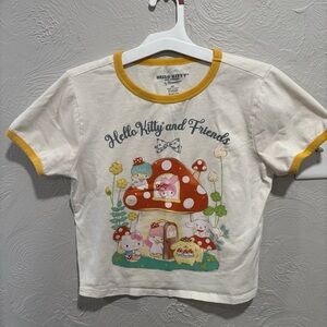 Hello Kitty And Friends Mushroom Girls Ringer Baby T-Shirt Size Medium